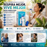 Mesh Nebulizer Pro™ | Respiración Rápida, Silenciosa y Efectiva Para Toda la Familia