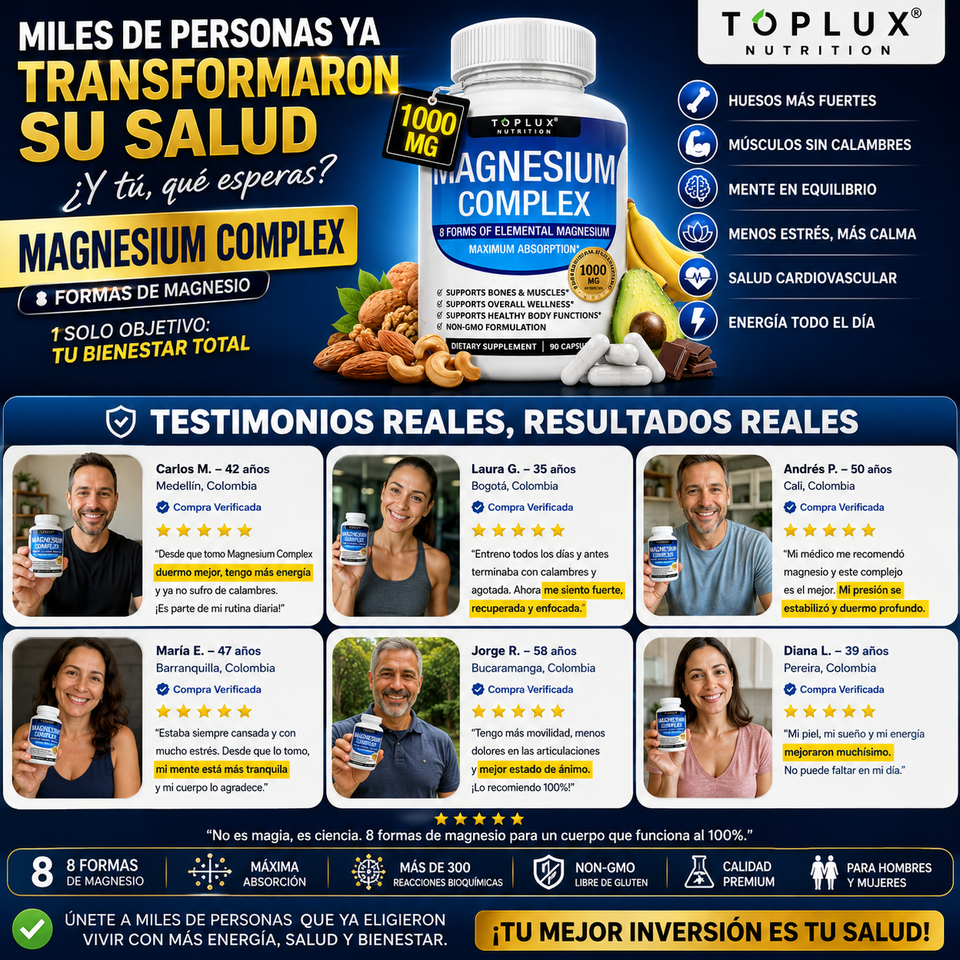 ⚡💙 MAGNESIUM COMPLEX 1000MG – EL IMPULSO QUE TU CUERPO NECESITA 💙⚡