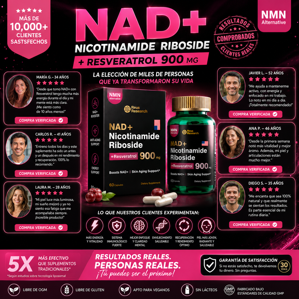 NAD+ Nicotinamide Riboside + Resveratrol 900MG