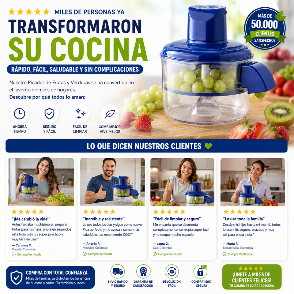 🚀 ¡Olvídate de Pelar Frutas Una por Una! - llévalo hoy con delivery gratis 🍇🥝