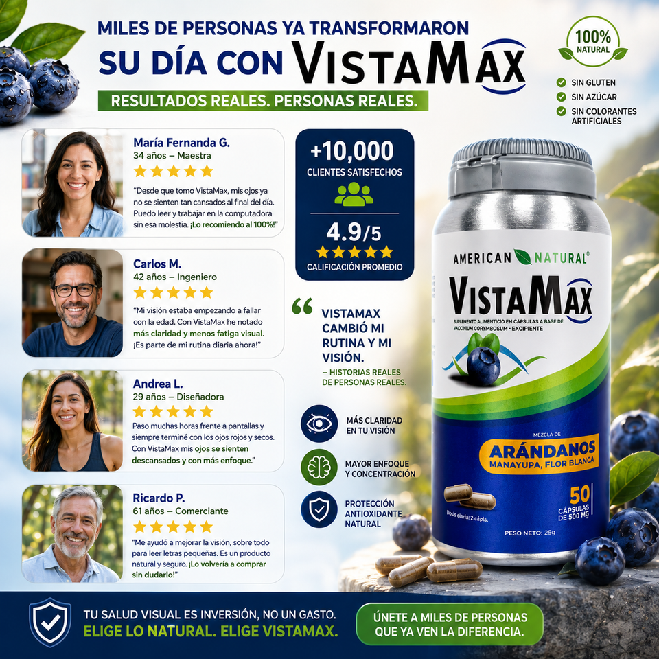 👁️ VistaMax Premium – Claridad Visual y Bienestar Natural en Cada Cápsula