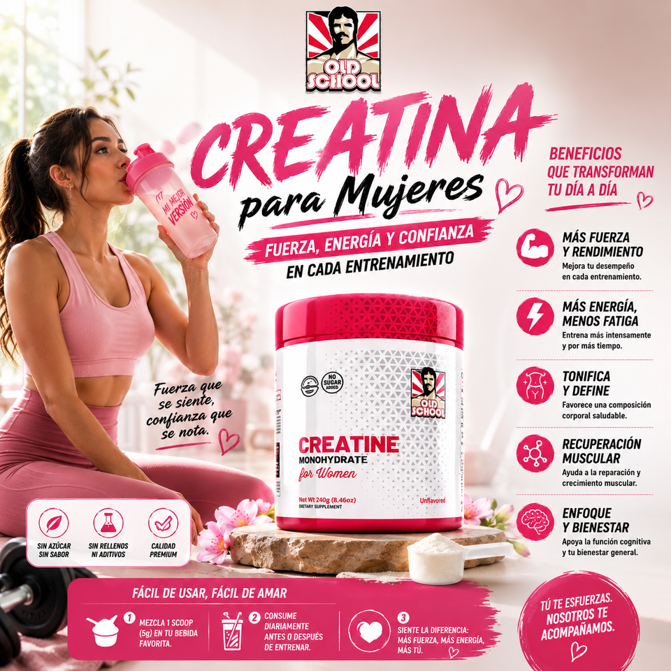 🔥 CREATINA PARA MUJERES™ | MÁS ENERGÍA. MÁS FUERZA. MÁS TÚ