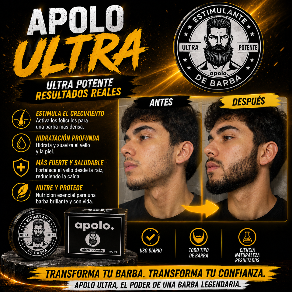 Apolo Ultra™ | Crecimiento y Fortalecimiento de Barba + Delivery gratis