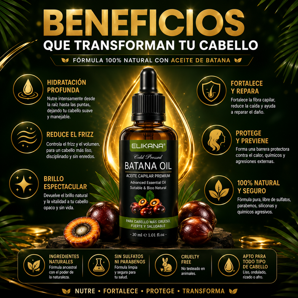 ✨ Recupera un Cabello Más Fuerte, Brillante y Hermoso Desde la Primera Semana - Batana Oil ELIKANA™