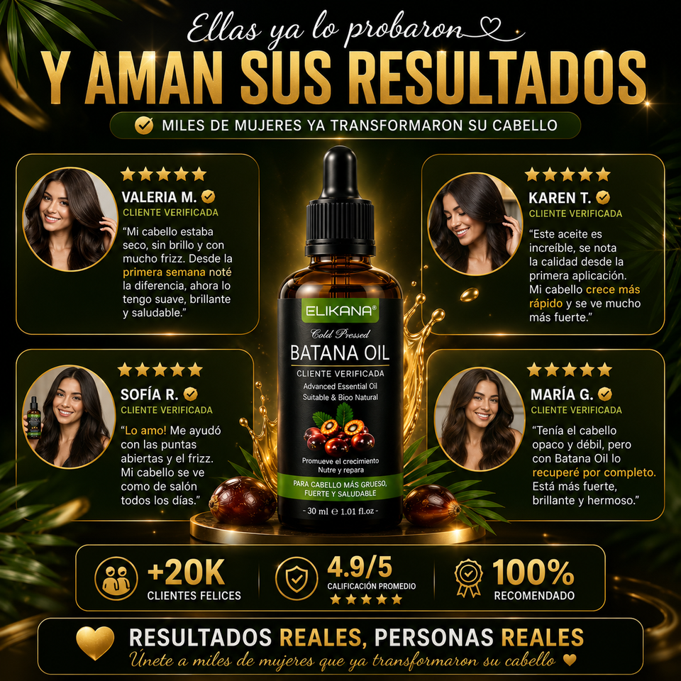 ✨ Recupera un Cabello Más Fuerte, Brillante y Hermoso Desde la Primera Semana - Batana Oil ELIKANA™