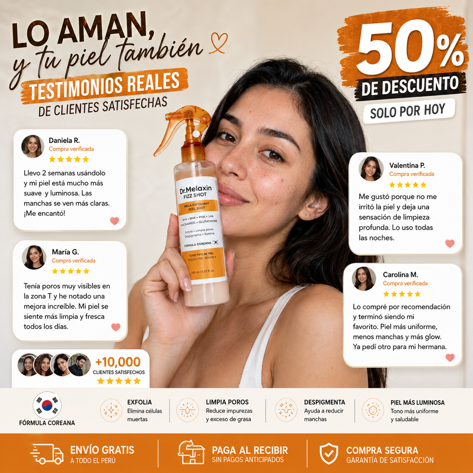 ✨ Dile Adiós a la Piel Opaca y Recupera Tu Glow Natural - con dr. melaxin peel shot