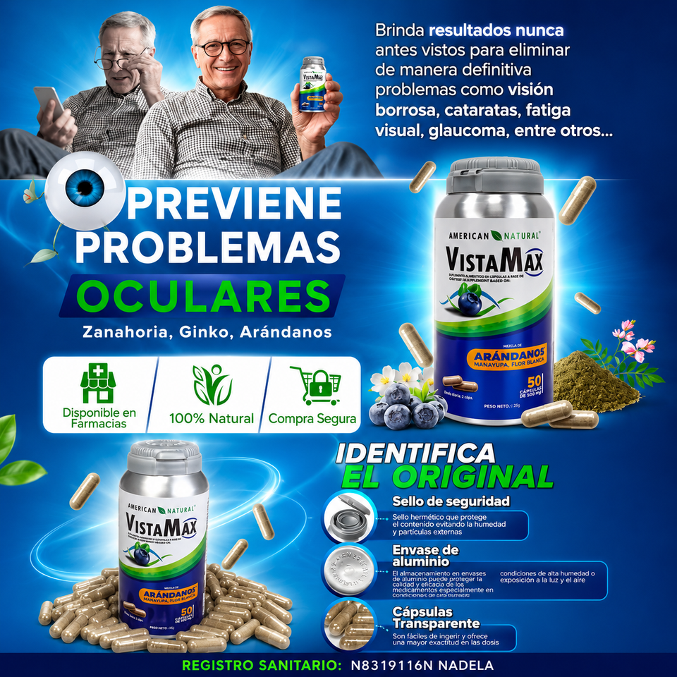 👁️ VistaMax – Claridad Visual y Bienestar Natural en Cada Cápsula